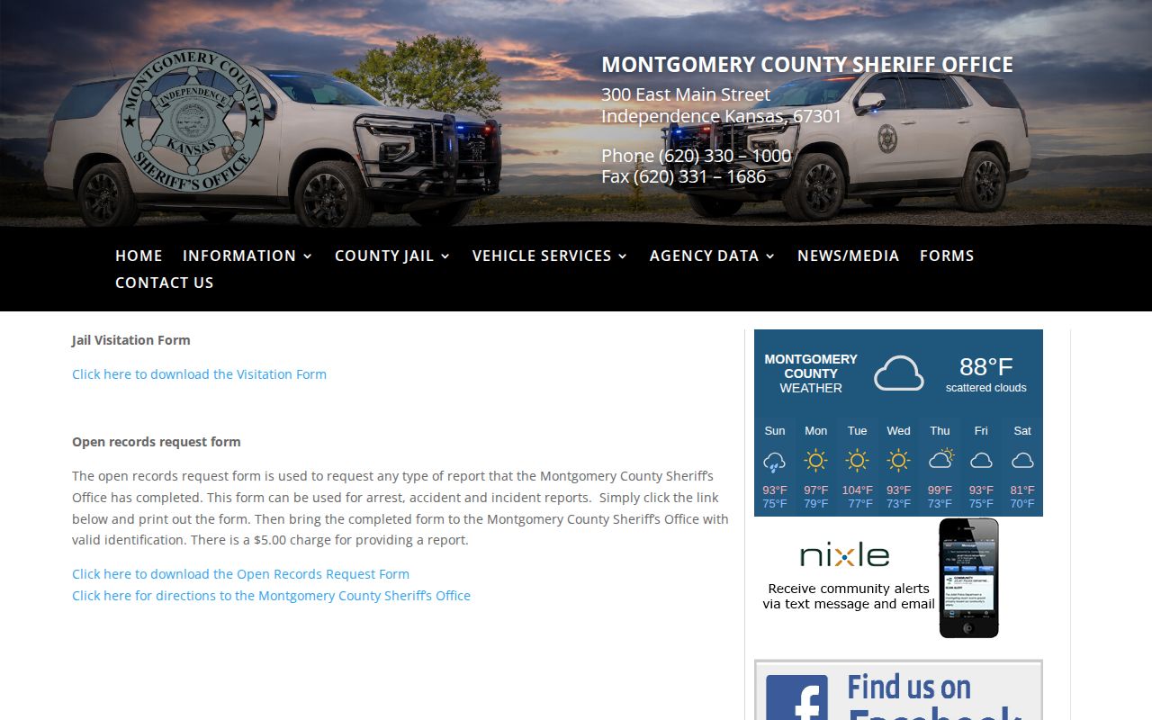Montgomery County released inmate records request instructions